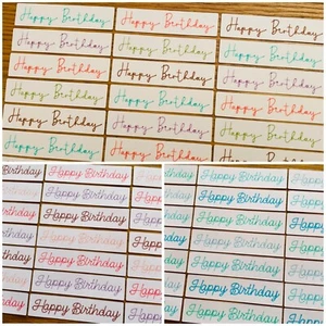 20x Happy Birthday Card Toppers Sentiments Banners Card Making - Picture 1 of 7
