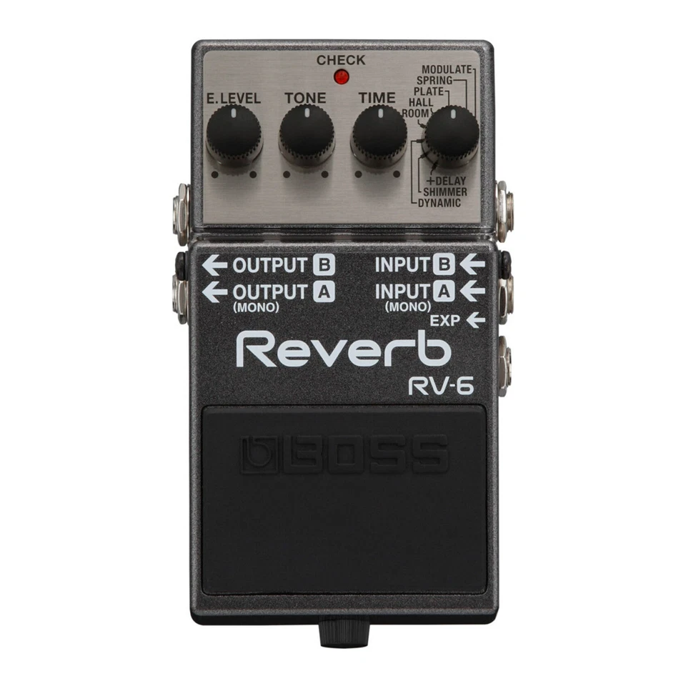 BOSS RV-6 Compact Eight Reverb Effect 100 Percent Wet Sound Digital Reverb Pedal - Image 1 of 4