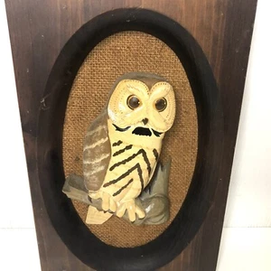 Vintage Wooden Owl Wall Plaque House Of Joseph Carved Handmade - Picture 1 of 5