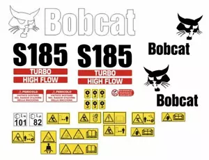 Bobcat S185 decalcomanie adesivi kit Completo - Imagen 1 de 2