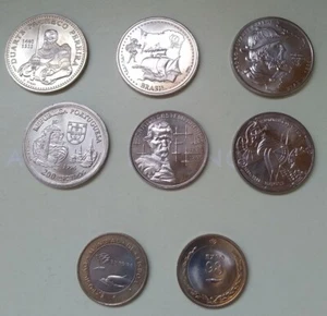 LOTE 8 MONEDAS DE 100 Y 200 ESCUDOS DE PORTUGAL 1996-1999, SIN CIRCULAR - Imagen 1 de 2