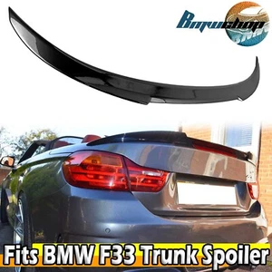 Fit For 2014-2020 BMW 4-Series F33 Convertible M Look Trunk Spoiler Paint Black - Picture 1 of 6