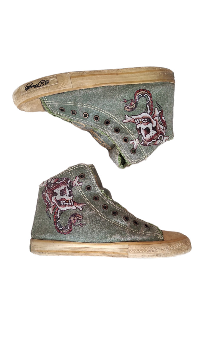 Ed Hardy スカルデザインブーツ Ed Hardy Upper Leather Casual Shoes for Men for sale | eBay