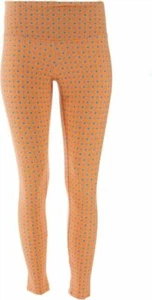 NWOT DG2 Diane Gilman Downtime Full Length Leggings-Fall Tangerine Foulard SMALL - Picture 1 of 5