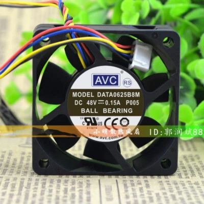 AVC DATA0625B8M 6CM 6025 48V 0.15A Double Ball Inverter Industrial Cooling Fan - Image 1 of 4