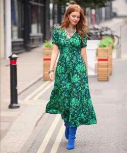 Joe Browns Maxi Length Green Floral Daisy Dreams Dress Women's SIZES 12- 18 NWT - Picture 1 of 7