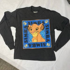 Vtg The LION KING Long Sleeve Shirt Youth Large 6 7 SIMBA 90's Disney Single - Picture 1 of 9