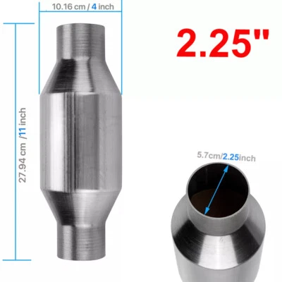 Universal 2.25" Inch 400 Cell Hi Flow Performance Catalytic Converter Metal Core - image 1 of 4