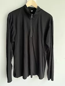Smartwool Long Sleeve 1/4 Zip Merino Wool Baselayer Pullover Mens XXL Black - Picture 1 of 4