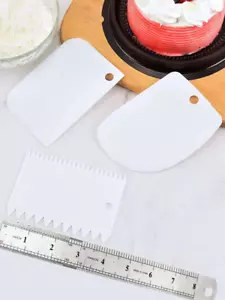 3pcs Solid Color Plastic Cream Spatulas - Multipurpose Baking & Skincare Tools - Picture 1 of 7