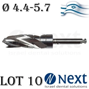 LOTEx 10 Taladro Cónico Quirúrgico Dental 4.4-5.7 Riego Externo Hecho en Israel 34 - Imagen 1 de 1