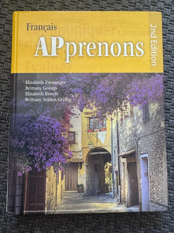 APprenons Francais 2nd Edition Hardcover Zwanziger Goings Rench & Griffin - Image 1 of 1
