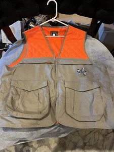 Quail Unlimited Hunting Vest Orange/Khaki Size XL - Picture 1 of 7