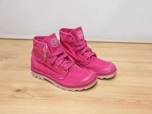 Palladium Pink Canvas Ankle Trainers Boots - Womens UK Size 4 - Festival Concert - Picture 1 of 9
