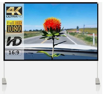 Projector Screen with Stand 80 inch Portable Projection Screen - Image 1 of 4