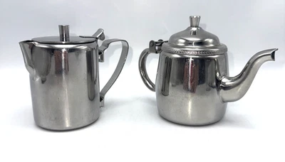 Чайник DON на 1 чашку из нержавеющей стали и сливочник DON Radiant 18–8 сделано в Японии - Изображение 1 из 4