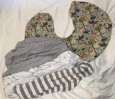 Baby Changing Pad Covers, Nursing Coverup For Mom, Boppy Cover. Lot Of 5 - Image 1 of 4