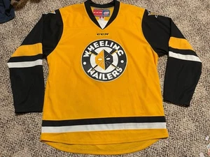 Wheeling Nailers CCM Yellow Jersey ECHL Large Penguins - Picture 1 of 5