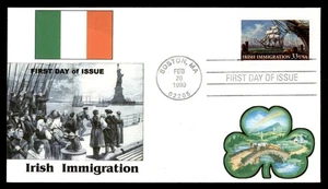 Mayfairstamps US FDC 1999 Irish Immigration Cachet First Day Cover aau_24327 - Picture 1 of 2