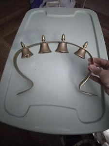 Brass Horse Sleigh Bells Four Bells Vintage - Picture 1 of 9