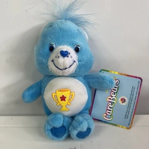 Care Bears Champ Bär 2004 Plüsch blau Care Bear Champion Trophäe mit Etikett 7 Zoll - Bild 1 von 4