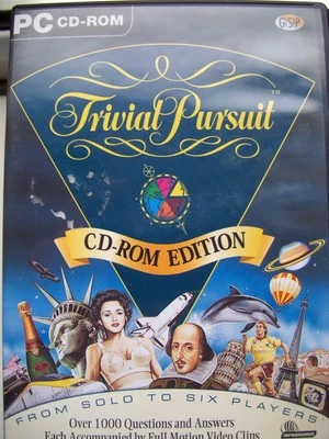 TRIVIAL PURSUIT---THE CLASSIC BOARD GAME---POPULAR TRIVIA GAME---PC CD - Image 1 of 2