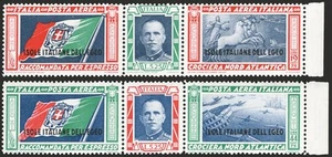 Egeo 1933 P.A. Trittici Balbo, serie n° 28/29. Certificato: CiBaFil SRLS. Cat. € - Imagen 1 de 1