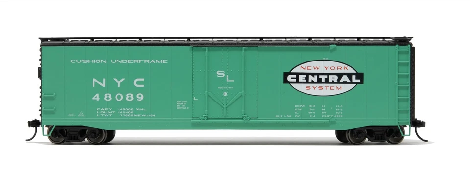 New York Central Railroad HO Scale Box Car #48089 with Plug Door & Roof Walkway - Image 1 of 1