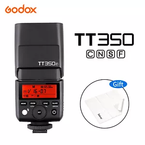 Godox TT350 Flash 2.4G HSS TTL Strobe Light Speedlite for Canon Nikon Sony Fuji - Picture 1 of 16