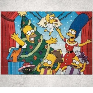 Simpsons Family Christmas 120 Piece Custom Handmade Jigsaw Puzzle - Picture 1 of 8