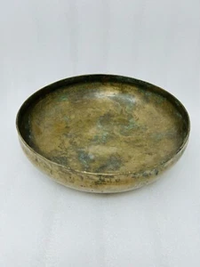 Antique Brass Hand Forged Urli Bowl Old Brass Round Shape Meditation Bell Bowl - Picture 1 of 5
