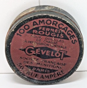 Ancienne boite métal amorçages Gévélot Socièté Françaises des munitions - Photo 1/13