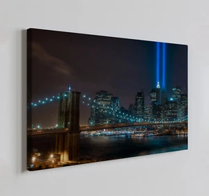 Arte de pared con impresión en lienzo de tributo a las torres gemelas de Nueva York, decoración del hogar colgante de pared - Imagen 1 de 10