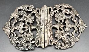 ⚜️Alte große silberne 835er 2.Tlg.Trachten Schließe Gürtel Schnalle 104 gramm⚜️ - Bild 1 von 6