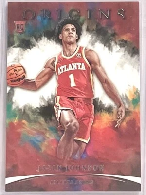 PACK FRESH JALEN JOHNSON 2021-22 PANINI ORIGINS ROOKIE RC ATLANTA HAWKS - Image 1 of 2