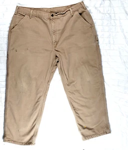 Pantalone Carhartt foderato in flanella uomo 42x28 (etichetta 42x30) falegname invecchiato B111 SDL - Foto 1 di 16