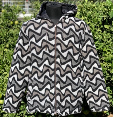 Missoni Sport Reversible Double Sided Bomber Light Jacket Hooded Size 50 M L - Image 1 of 4