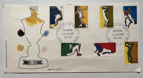 1974 CHATSWOOD AUSTRALIA FIRST DAY OF ISSUE FDC COVER SPORTS STAMPS SET Cover
