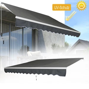 3m x 2,5m AluminiumTerrasse Sonnenschutz Markisen Gelenkarmmarkise Sichtschutz - Bild 1 von 13