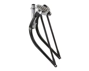 F&R 20" Bent Spring Bike Fork Chrome/Black - Picture 1 of 1