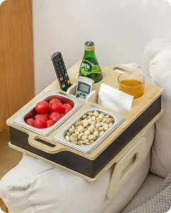Sofa Armrest Tray Couch Arm Clip Table for Snacks Drinks Remote Control Food - Picture 1 of 6