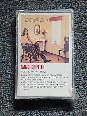 NANCI GRIFFITH-Poet In My Window—(Cassette, 1991 ROUNDER RECORDS) ca26 - Image 1 of 2