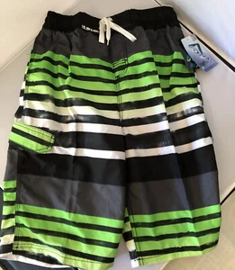 Kanu Surf Boys' Board Shorts UPF 50+ Beach Swim Trunk, BlackGreen, XL 18-20 - Picture 1 of 9