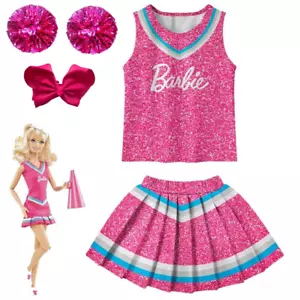 Kids Girls Babies Costume Cheerleader Fancy Dress Cosply Vest Skirt Outfits Sets - Picture 1 of 15