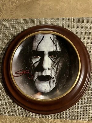 WCW Sting “The White Night “ Hamilton Collection Plate With Wood Frame And COA  - Image 1 of 4