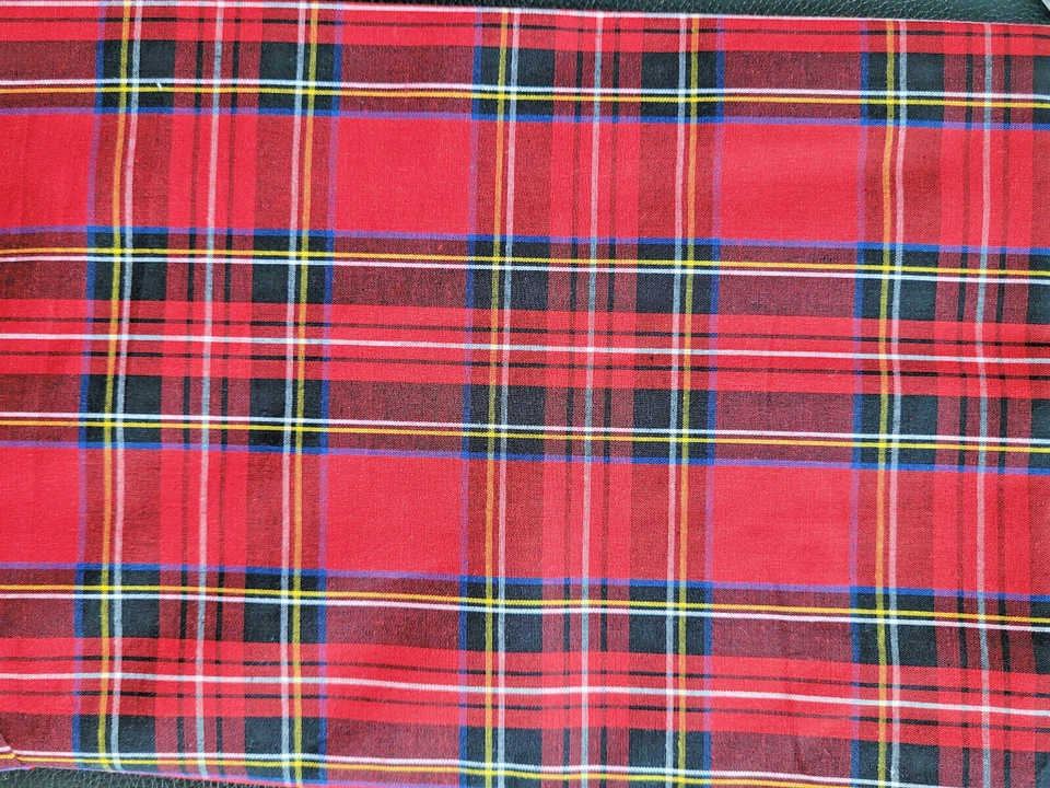 Tela 100% Algodón - Tartán - Material 53-56 pulgadas Ancho - Popelín - Costura Foto 1 de 1