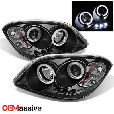 Se adapta a 07-10 G5 05-10 Cobalto 05-06 Pursuit Bisel Negro Halo Proyector Faros Foto 1 de 4