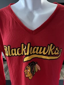 CONCEPTS SPORTS CHICAGO BLACKHAWKS NHL MAGLIETTA MANICA LUNGA donna taglia small nuova - Foto 1 di 5