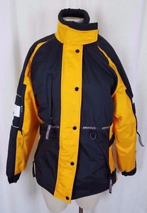 Vintage SnoRider K-Speed Yellow Vented Snowmobile Jacket Parka Womens S Canada - Picture 1 of 12
