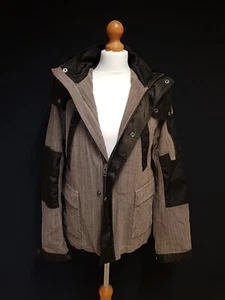 Chaqueta Diesel Con Capucha L Grande Espiga Marrón Caqui De Colección Rara - Imagen 1 de 12